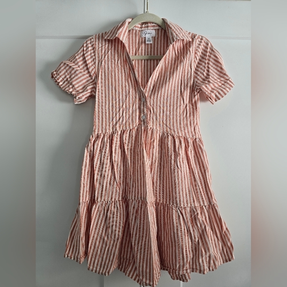 Japana Striped Salmon and White Dress